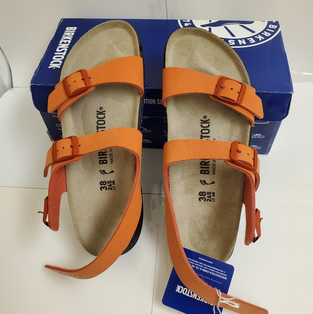 New W tags & box Birkenstock Sonora CT in faded brick women's sandals size 38